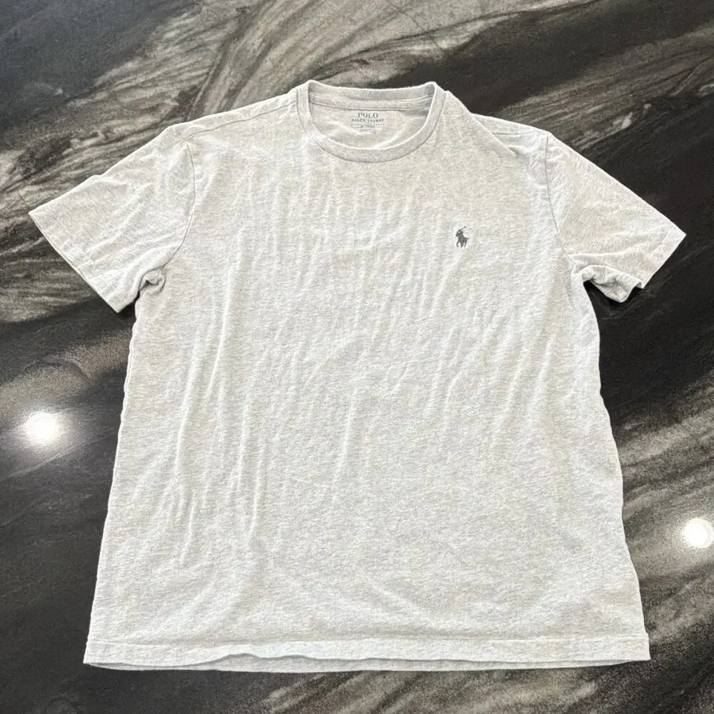 Polo Ralph Lauren Classic Fit Gray Crewneck T-Shirt Pony Logo Short Sleeve M